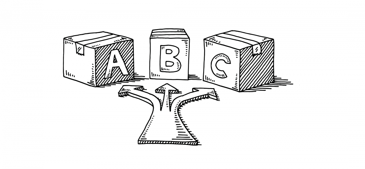Choice of a, b, or c boxes