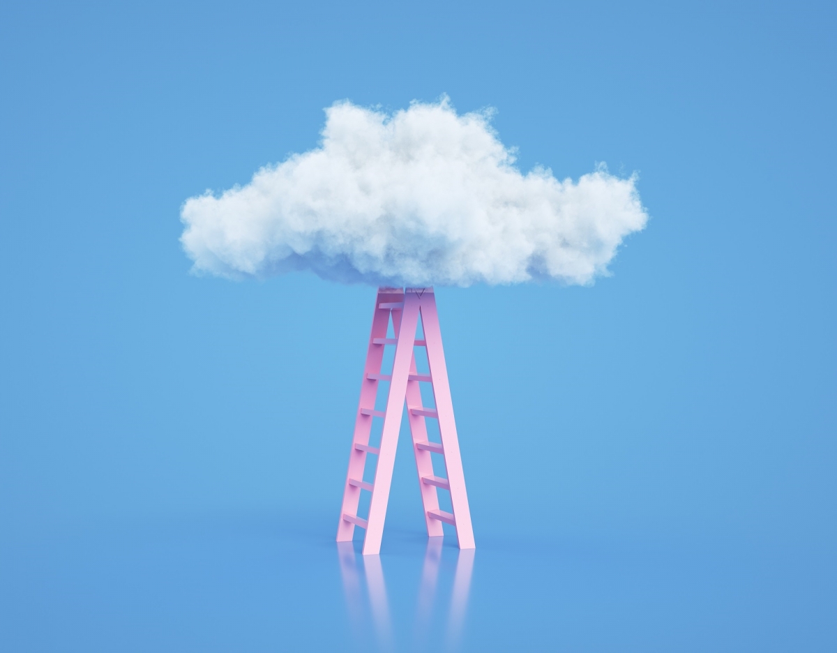 Cloud on top of a ladder