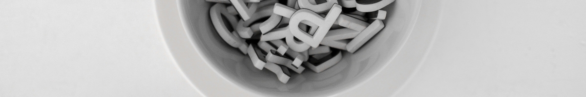 Letters in a bowl