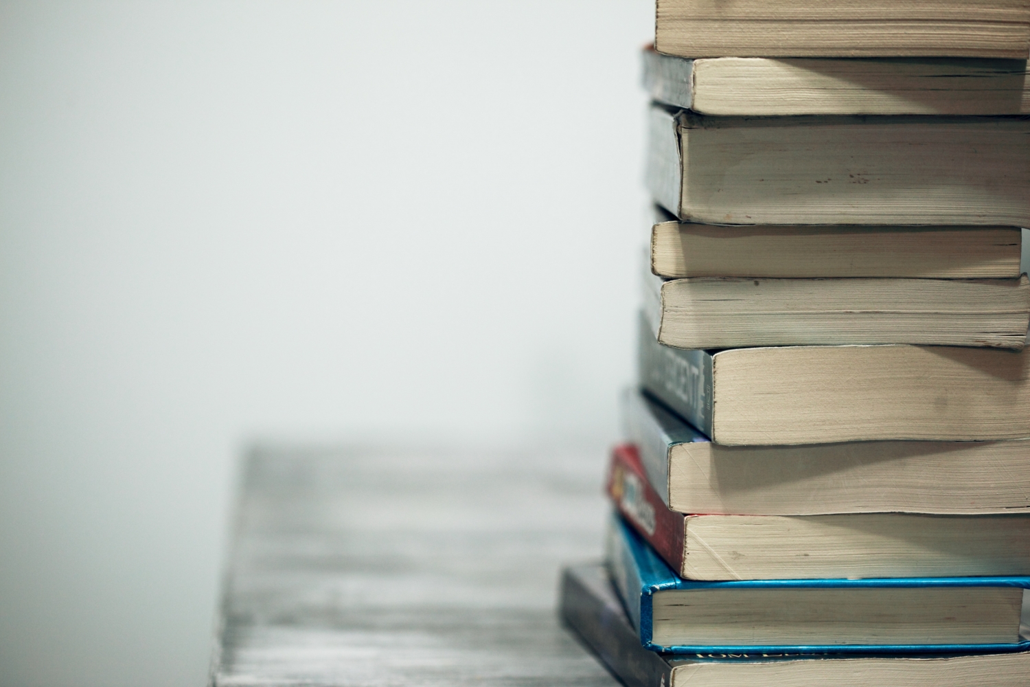 books on a table