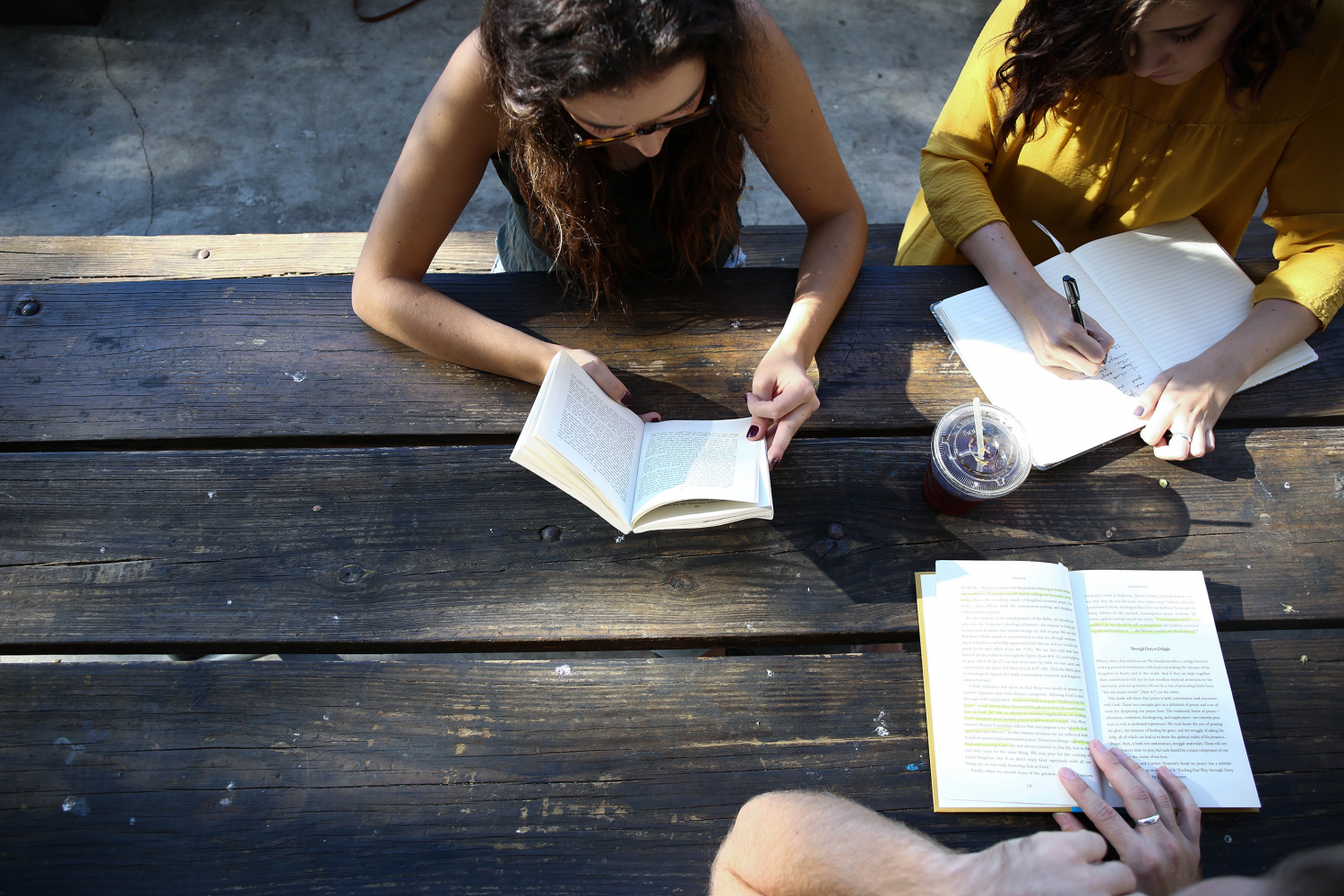 Students at a table