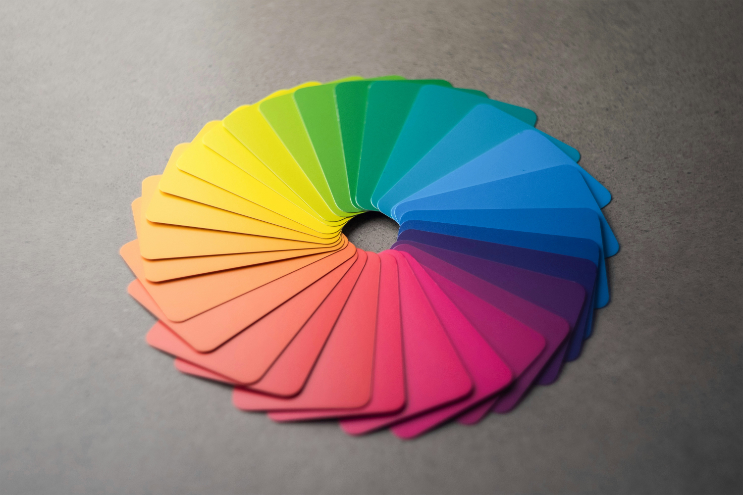 Image colour samples presented in a wheel.