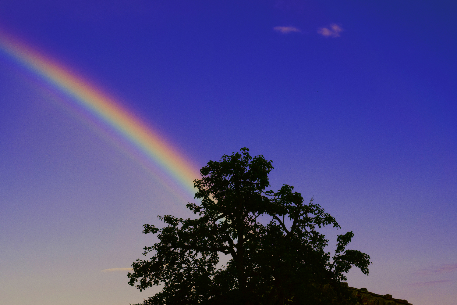 Rainbow in the sky.