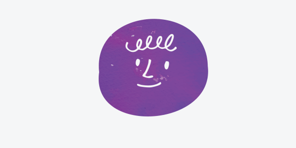 Purple pattern with a face