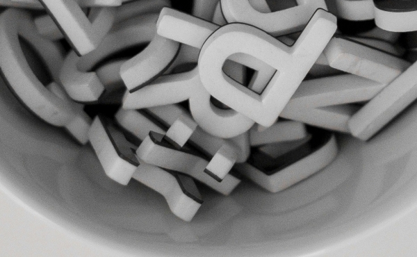 Letters in a bowl
