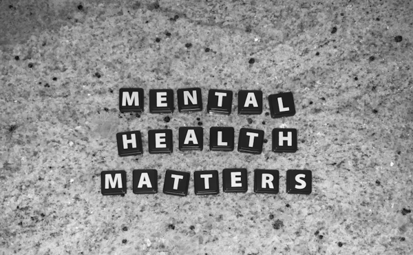 Mental Health Matters arranged in scrabble letters